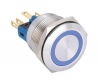 D25mm Ring Led Metal Button, IP67 ( Contact:2CO, 8Pin, Light:24V )